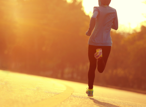 woman running in active wear