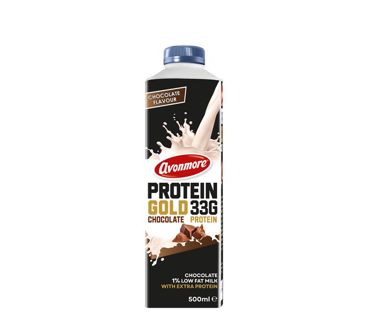 new protein gold chocolate product pack shot