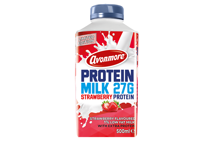 new protein strawberry product pack shot